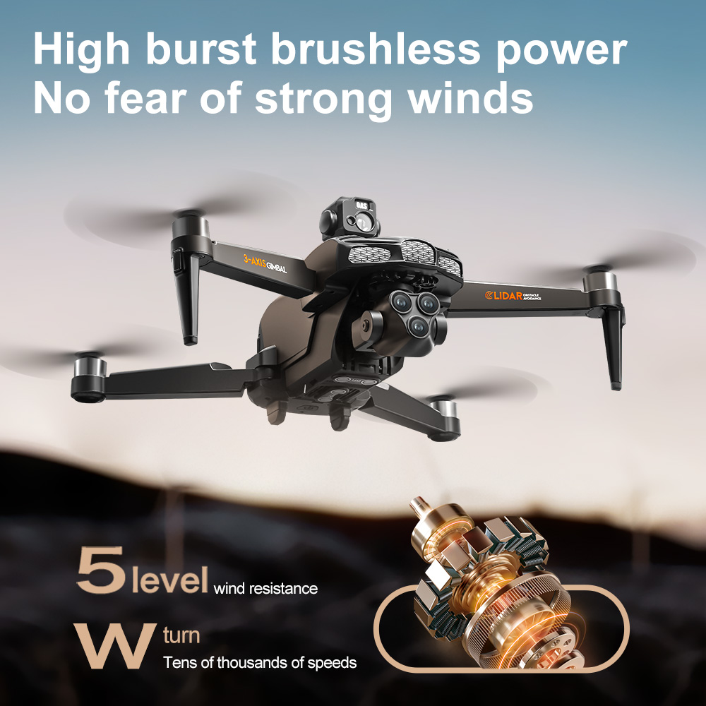 a_11 V668 Max 8K Laser Obstacle Avoidance Drone - Image 1