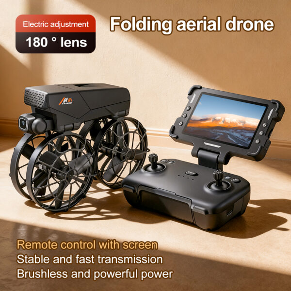 M8 Brushless Foldable 8K Dual-Camera Optical Flow Drone with Screen Controller